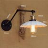 antik-fali-olvaso-lampa-matt-fekete-antik-sargarez-szin-feher-hullamos-buraval