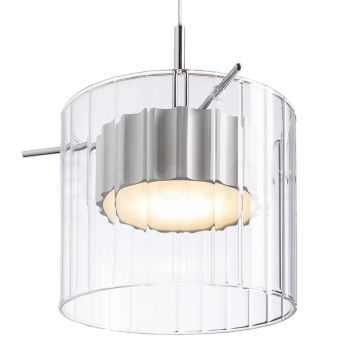 ESTRA I függő lámpa fehér tiszta üveg 230V LED 5W 3000K