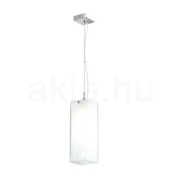 LUCIA 30x10 függő lámpa  szatén üveg/króm 230V LED E27 15W