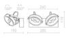 KELLY LED II DIMM fali lámpa fekete 230V LED 2x12W 24° 3000K