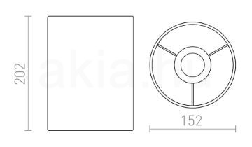 RON 15/20 lámpabúra  Monaco galamb szürke/ezüst PVC  max. 28W