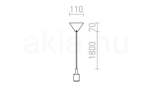 LISA függesztő készlet zöld  230V LED E27 15W
