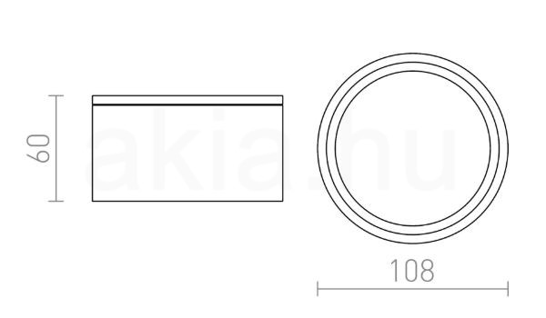MERIDO mennyezeti lámpa ezüstszürke 230V GX53 11W IP54
