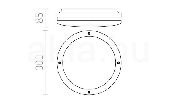 SONYA 30  ezüstszürke  230V LED E27 2x11W IP54