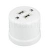 Fehér porcelán USB aljzat falon kívüli szereléshez