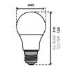 LED fényforrás IQ-LEDDIM A60 IQ-LEDDIM A6013,6W-WW