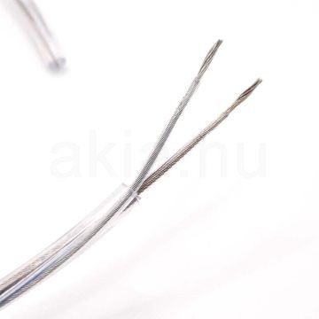 Átlátszó csillárvezeték 2×0,75 mm² keresztmetszettel
