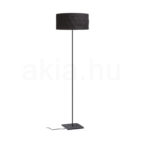 CORTINA/JAKARANDA állólámpa fekete/fekete textil/fém 230V LED E27 15W