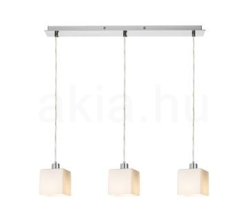 DADOS III 60 függő lámpa  opál üveg/króm 230V LED E27 3x11W