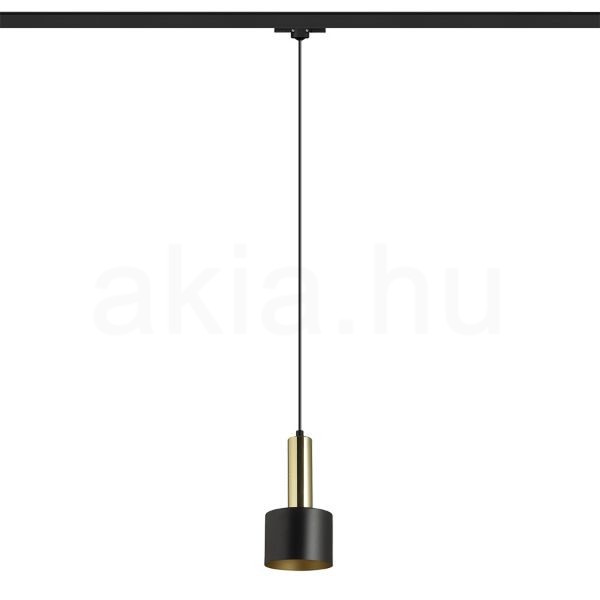 GIULIA 12 három áramkörös sínre fekete/aranybarna sárgaréz 230V LED E27 11W