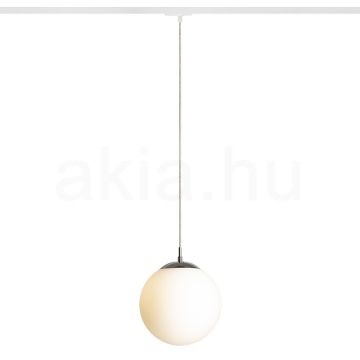LUNA 25 egy áramkörös sínre  opál üveg/króm 230V LED E27 15W