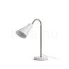 ANIKA asztali lámpa matt fehér matt nikkel 230V LED E27 15W