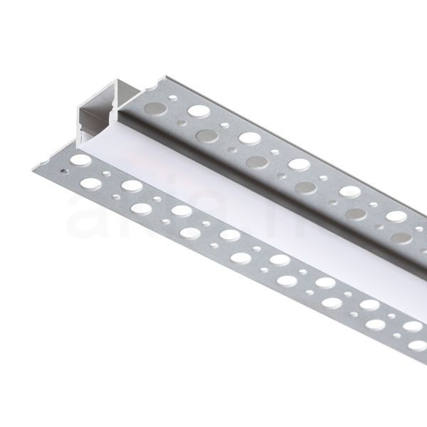 LED PROFILE B süllyesztett 1m  alumínium/tej akril 