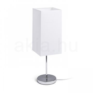 NYC/TEMPO 15/30 asztali lámpa  Polycotton fehér/króm 230V LED E27 15W