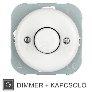 Porcelán dimmer Ø60 mm-es süllyesztett szereléshez