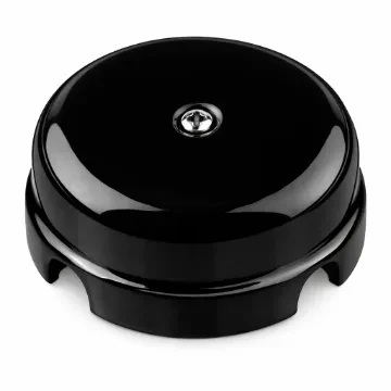 Fekete porcelán falon kívüli kötődoboz 78×35 mm méretben