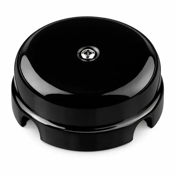 Fekete porcelán falon kívüli kötődoboz 78×35 mm méretben