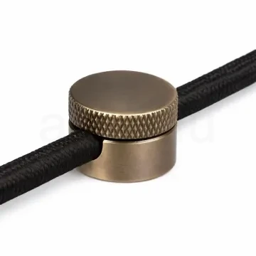 Antik bronz csavaros vezetékrögzítő Ø22 mm méretben