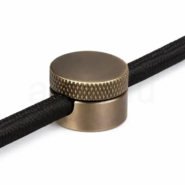 Antik bronz csavaros vezetékrögzítő Ø22 mm méretben